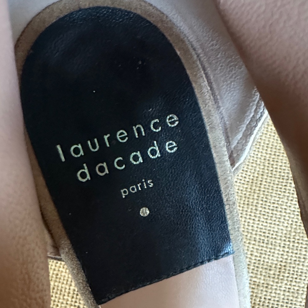 Laurence Dacade Suede Sandals Rush Cutout Heel Block Size 41 - Picture 8 of 12